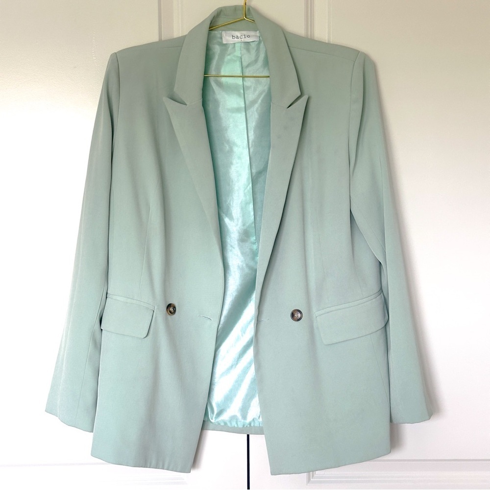 Bacio Mint Green Blazer – Pastel Workwear & Spring Layering Jacket - Picture 7 of 13